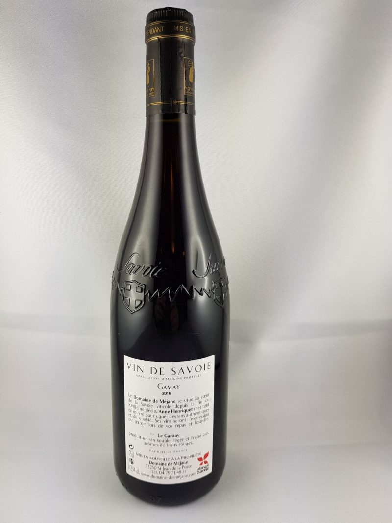 vin rouge gamay dos